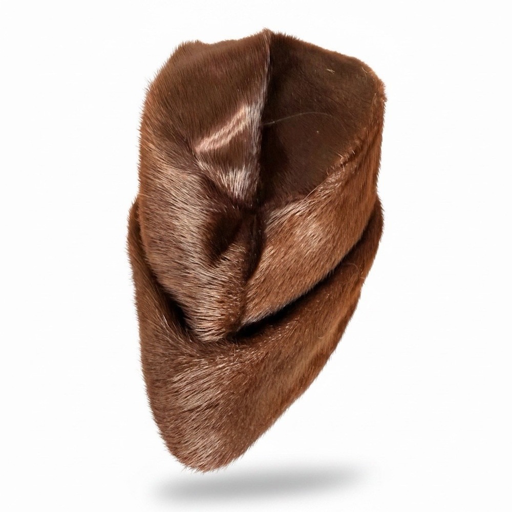 Brooks Brothers Men's Vintage Trapper Hat seal brown Lined, ear flaps Size L/XL